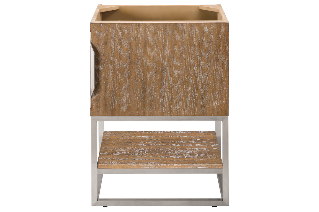 Columbia 24" Single Vanity Cabinet, Latte Oak, Brushed Nickel