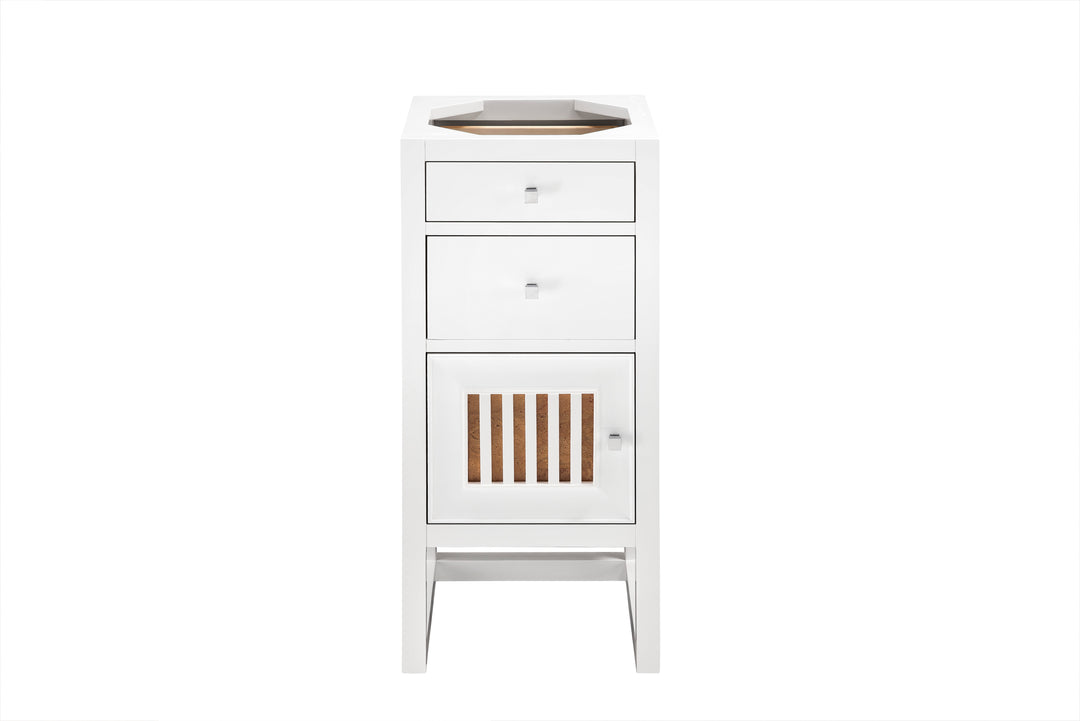 Athens 15" Base Cabinet Only w/ Drawers & Left Door, Glossy White