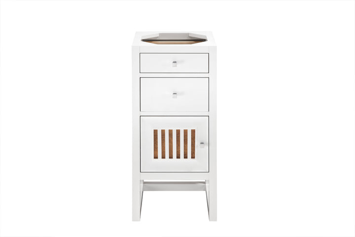 Athens 15" Base Cabinet Only w/ Drawers & Left Door, Glossy White