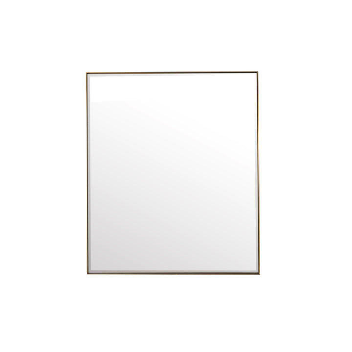 Rohe 36" Rectangular Mirror, Champagne Brass