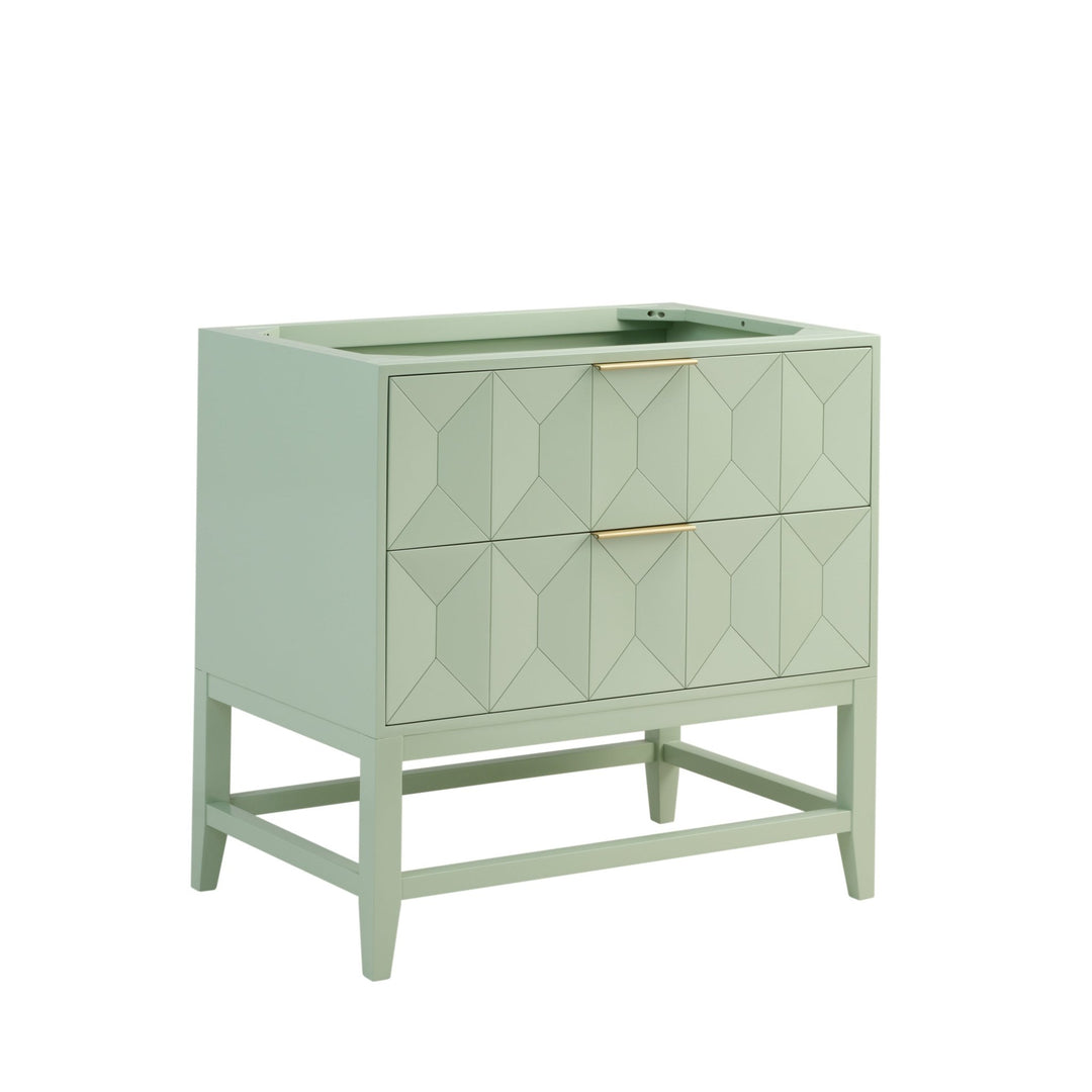Emmeline 36" Single Vanity, Pistachio w/ 3 CM Charcoal Soapstone Top