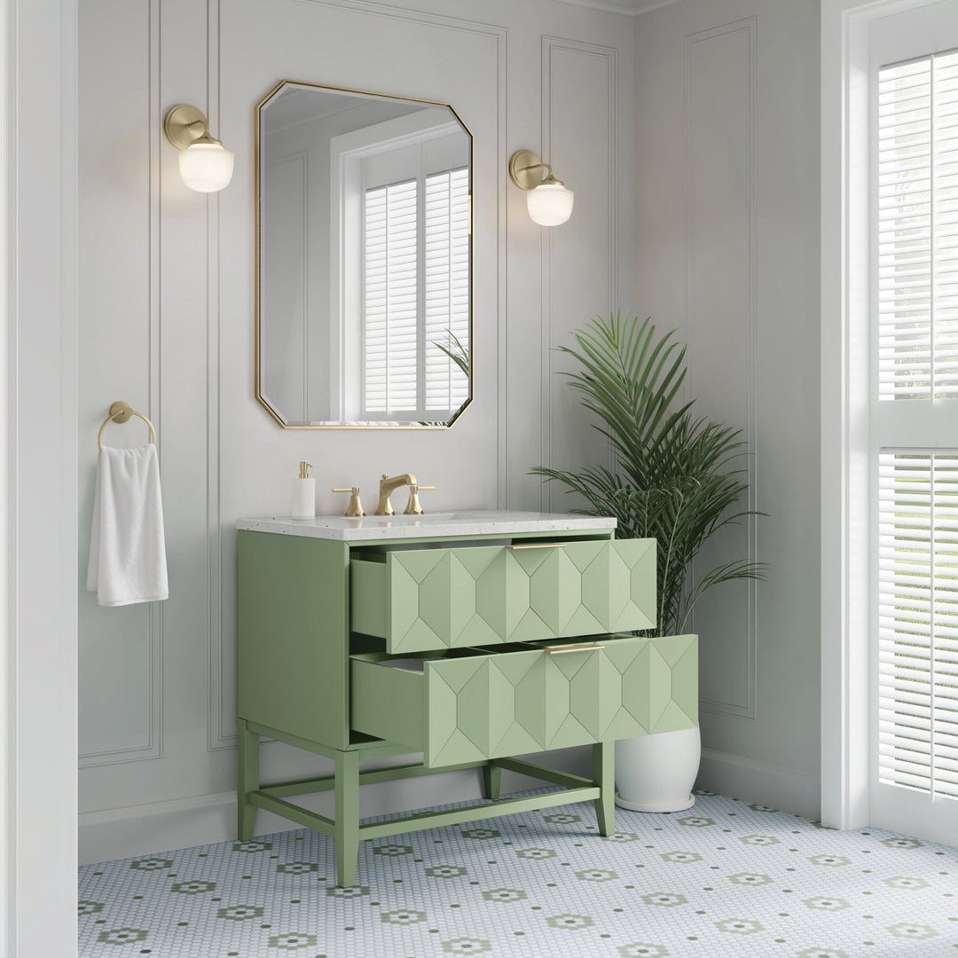 Emmeline 36" Single Vanity, Pistachio w/ 3 CM Lime Delight Top