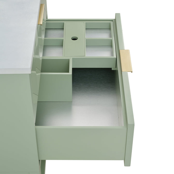 Emmeline 36" Single Vanity, Pistachio w/ 3 CM White Zeus Top