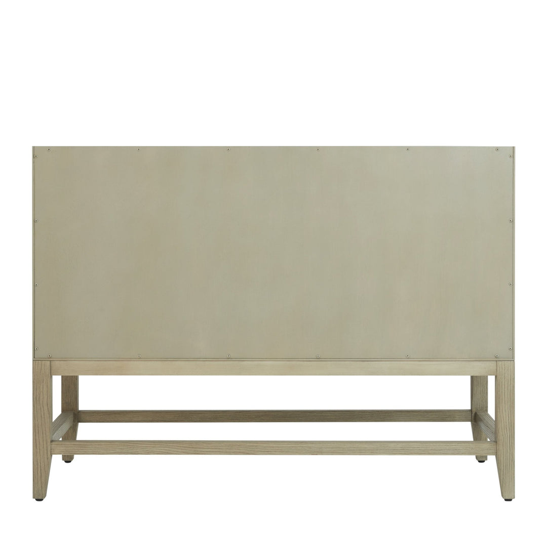 Emmeline 48" Single Vanity, Pebble Oak w/ 3 CM Carrara White Marble Top