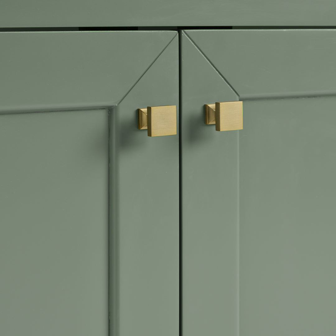 Chicago 30" Single Vanity, Smokey Celadon, w/ 3 CM Charcoal Soapstone Silestone® Top