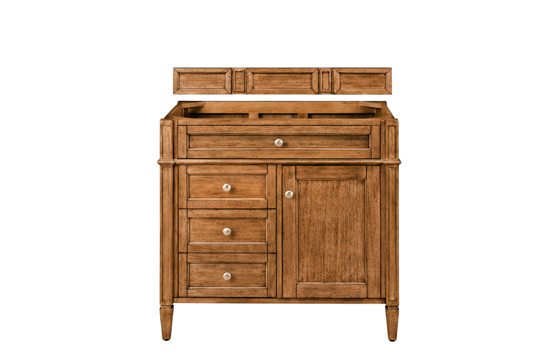 Brittany 36" Single Vanity Cabinet, Saddle Brown