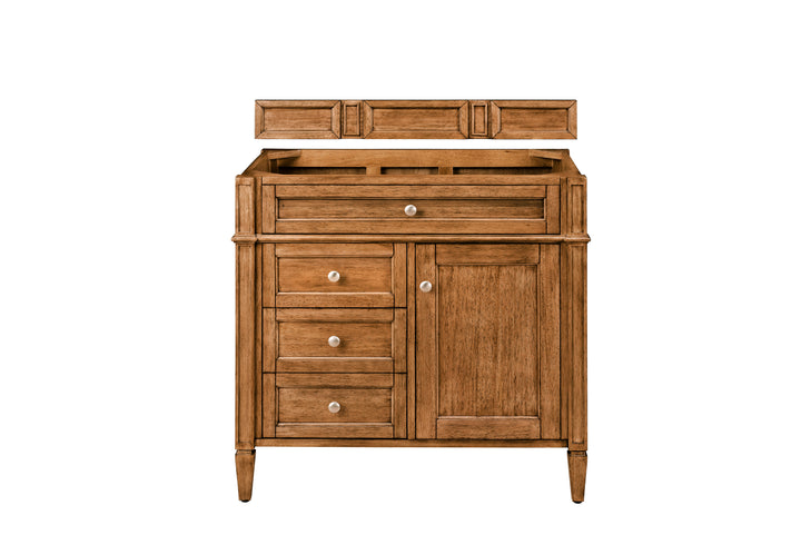 Brittany 36" Single Vanity Cabinet, Saddle Brown