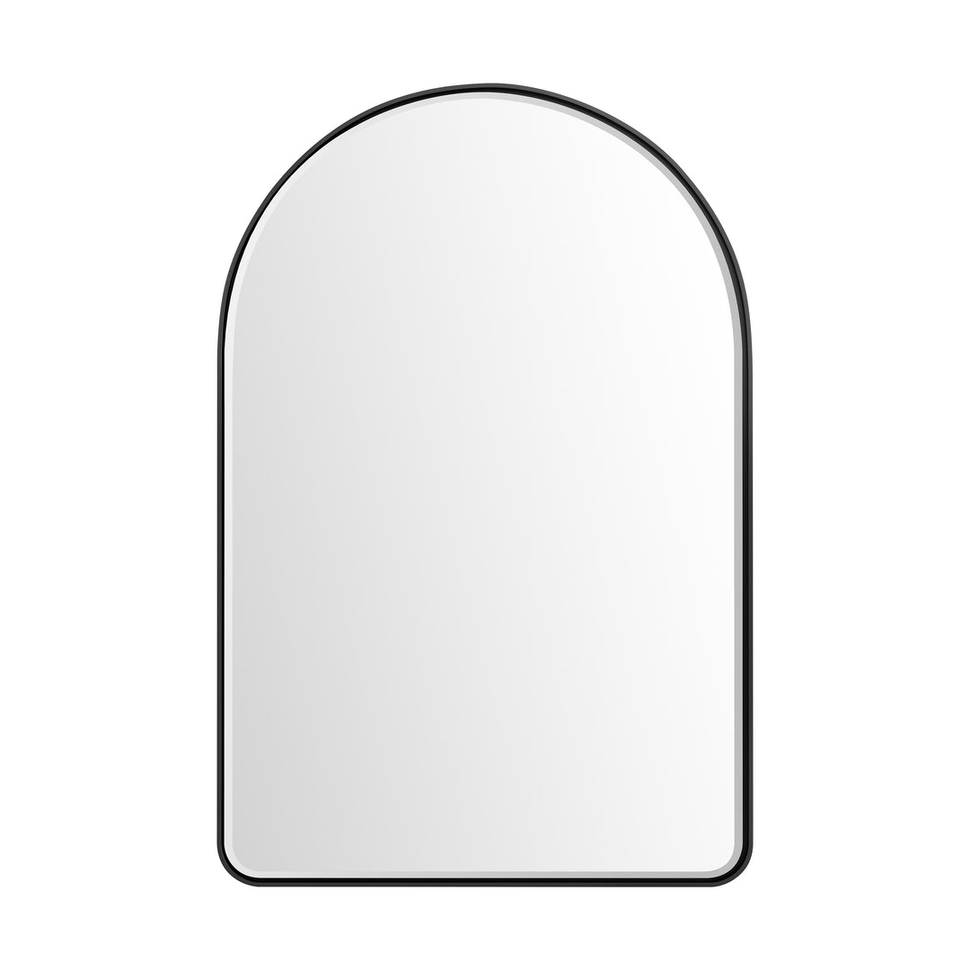 Rohe 24" Arched Mirror, Matte Black