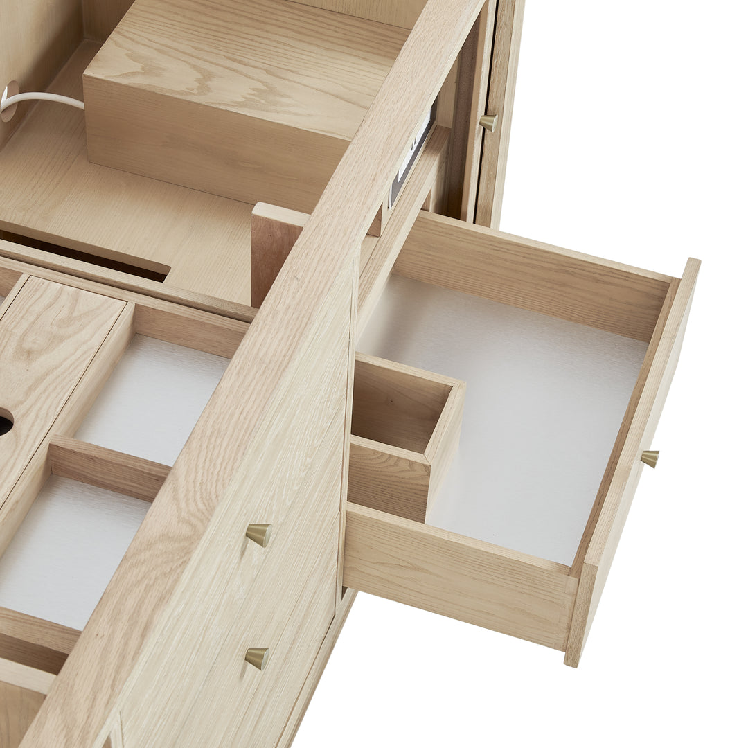 Marigot 72" Double Vanity, Sunwashed Oak w/ 3 CM Carrara White Marble Top