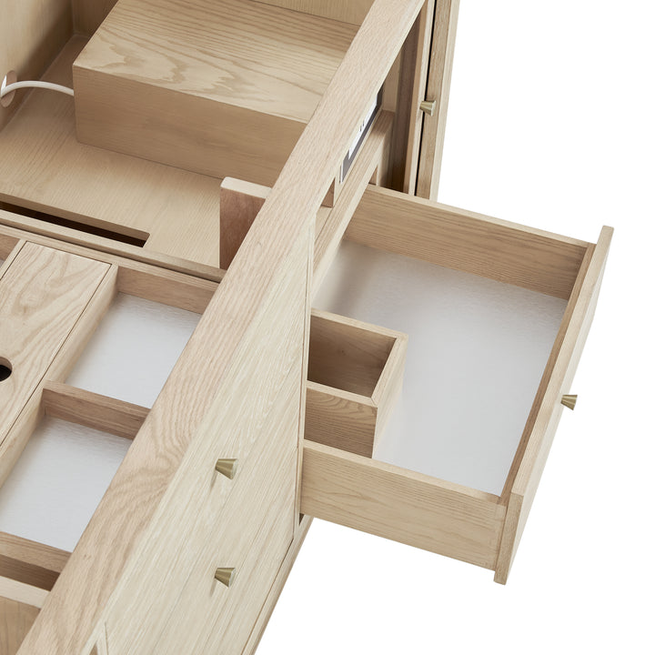 Marigot 72" Double Vanity, Sunwashed Oak w/ 3 CM Victorian Silver Silestone Top