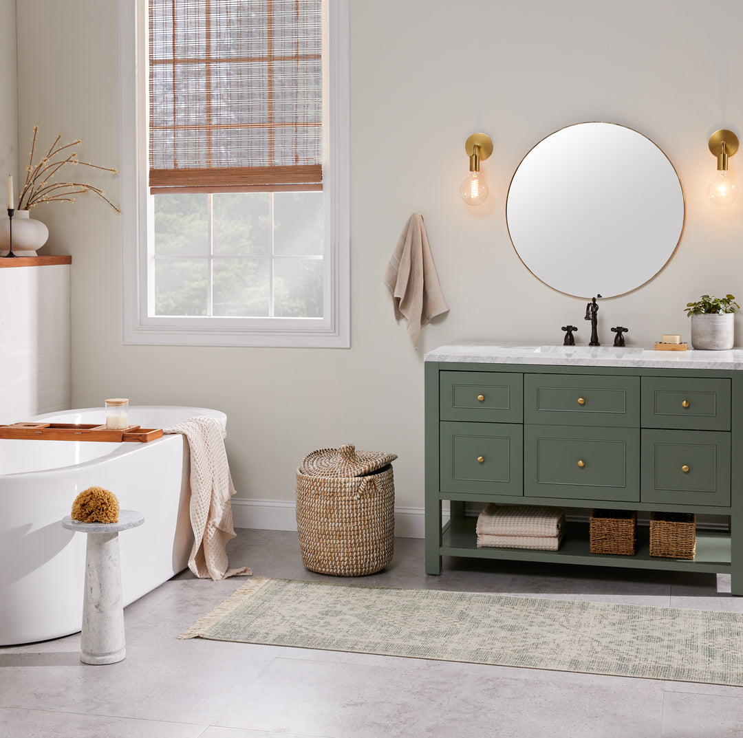 Breckenridge 48" Single Vanity, Smokey Celadon w/ 3 CM Arctic Fall Top
