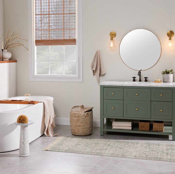 Breckenridge 48" Single Vanity, Smokey Celadon w/ 3 CM Arctic Fall Top