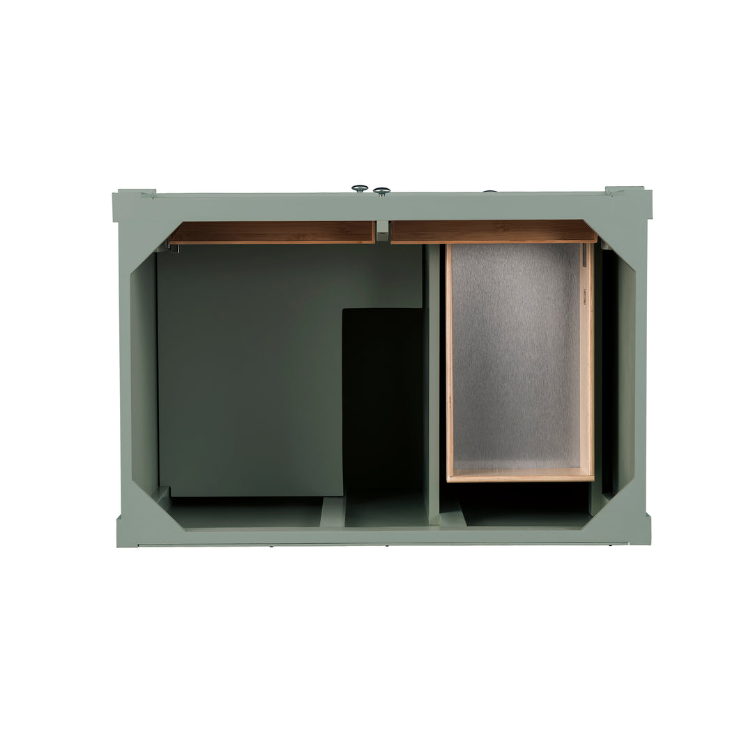 Brittany 36" Single Vanity Cabinet, Smokey Celadon
