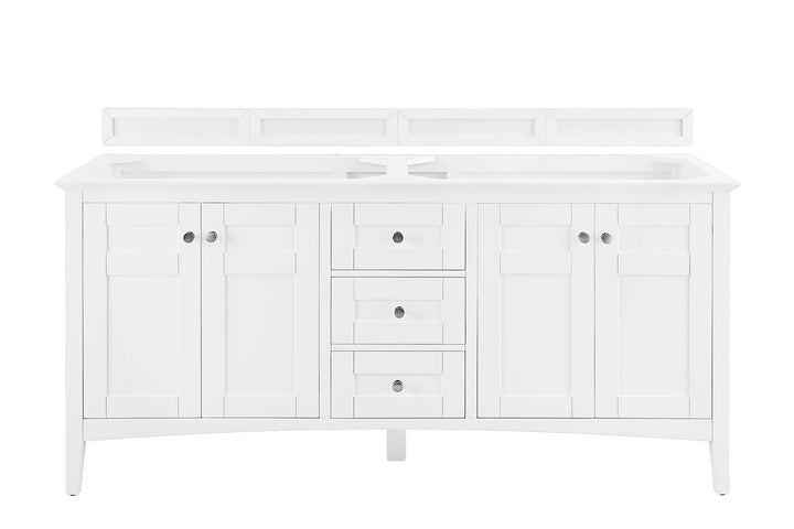 Palisades 72" Double Vanity Cabinet, Bright White