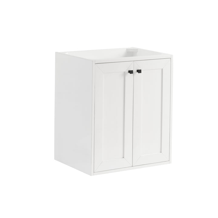Chianti 24" Single Cabinet, Glossy White, Matte Black