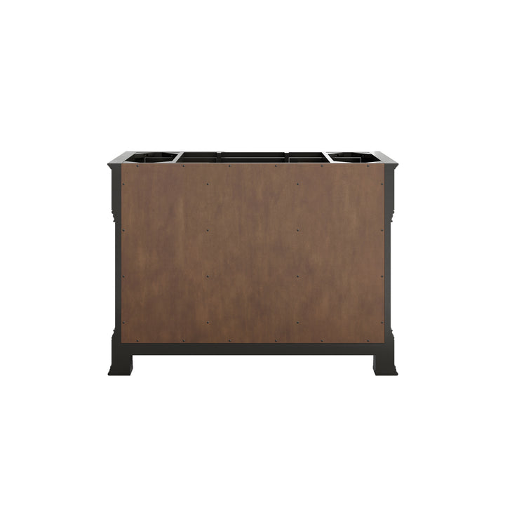 Brookfield 48" Single Vanity, Black Onyx w/ Single Hole 3 CM White Zeus Silestone® Top & Backsplash