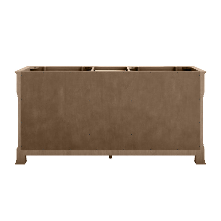 Brookfield 72" Double Vanity, Pecan w/ 3 CM Ethereal Noctis Silestone® Top