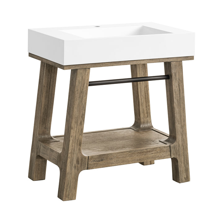 Auburn 31.5" Single Sink Console, Weathered Timber