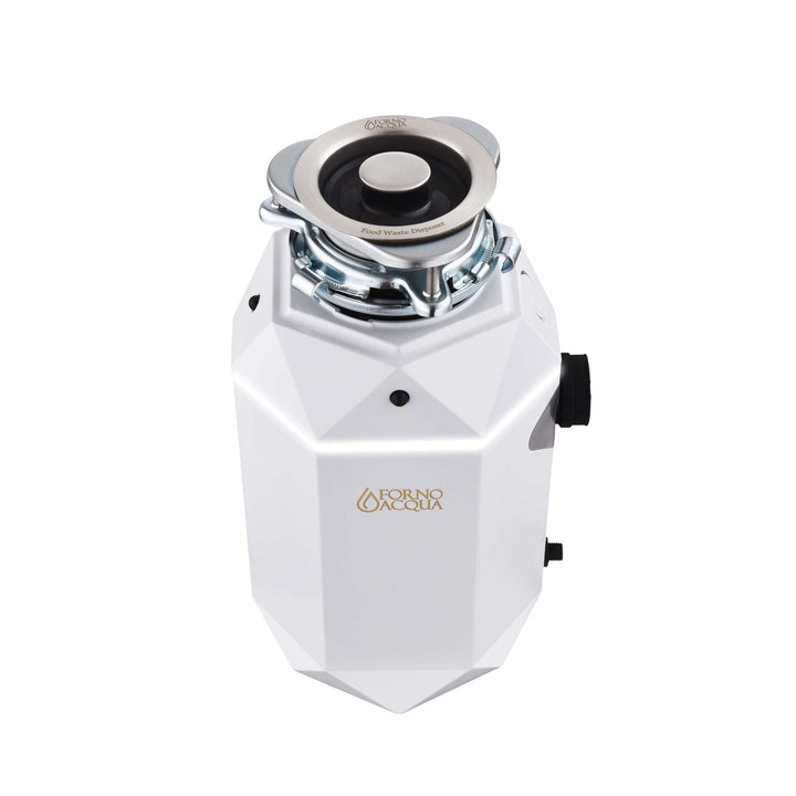 FORNO ACQUA BrightDIAMOND Moonstone 3/4HP Super Quiet Garbage Disposal Corded with Motion Sensor Cabinet Light & Pre-Wired Air Switch