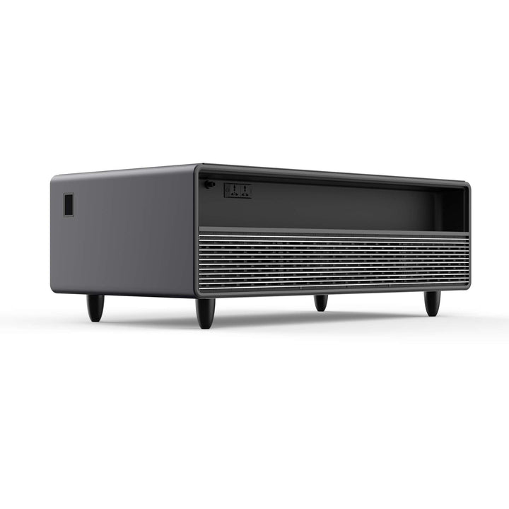 Forno Evoluto Tavolo 51-Inch Black Smart Coffee Table – Dual Refrigerator Drawers, Bluetooth 5.0 Audio, Wireless Charging & RGB Ambient Light
