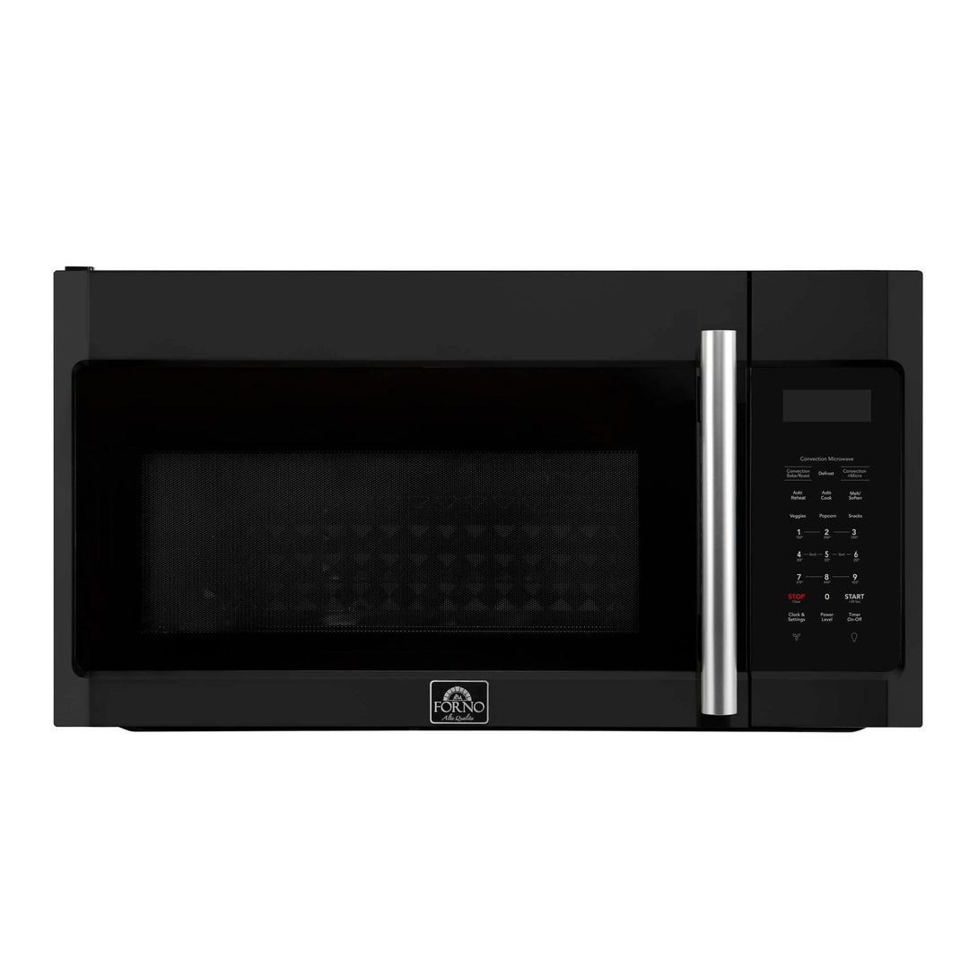 Forno Fornace 30-Inch Over the Range Convection Microwave, Black – 1.5 cu.ft, 300 CFM Vent, Touch Control, LED Light