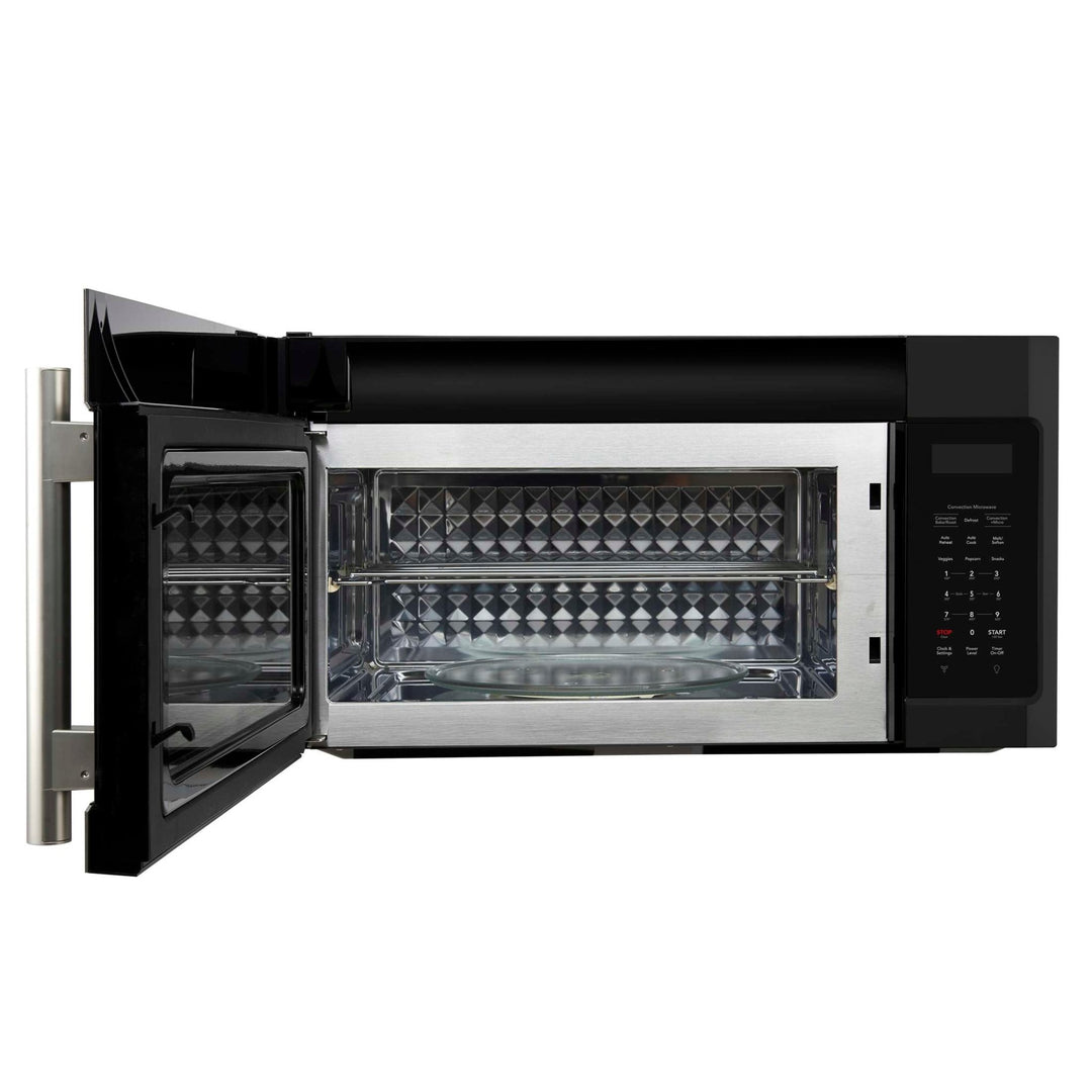 Forno Fornace 30-Inch Over the Range Convection Microwave, Black – 1.5 cu.ft, 300 CFM Vent, Touch Control, LED Light