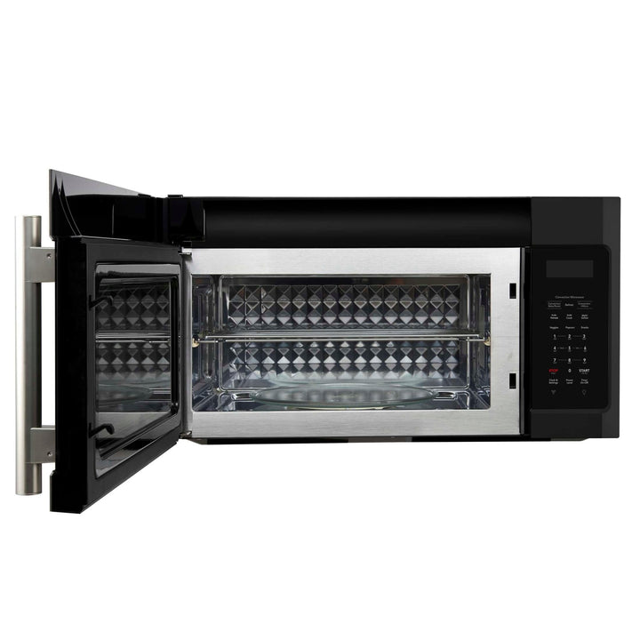 Forno Fornace 30-Inch Over the Range Convection Microwave, Black – 1.5 cu.ft, 300 CFM Vent, Touch Control, LED Light