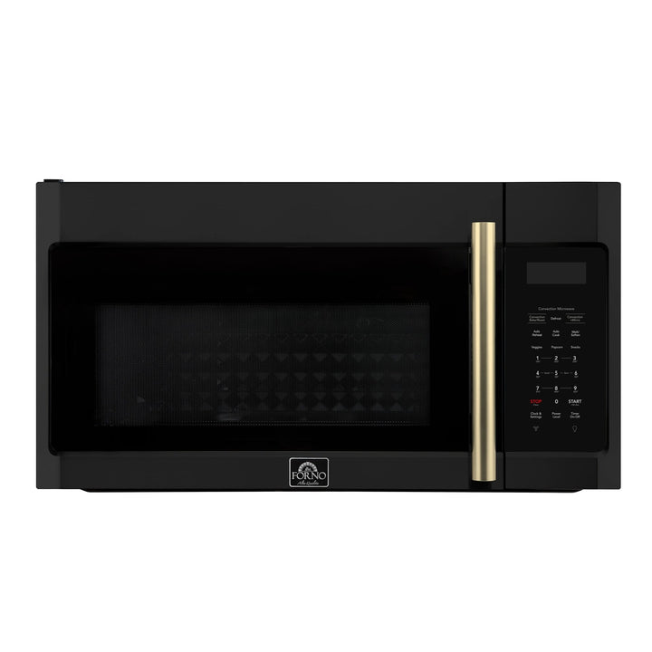 Forno Fornace 30-Inch Over the Range Convection Microwave, Black – 1.5 cu.ft, 300 CFM Vent, Touch Control, LED Light