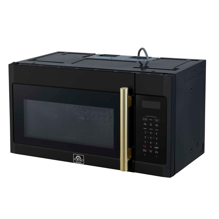 Forno Fornace 30-Inch Over the Range Convection Microwave, Black – 1.5 cu.ft, 300 CFM Vent, Touch Control, LED Light