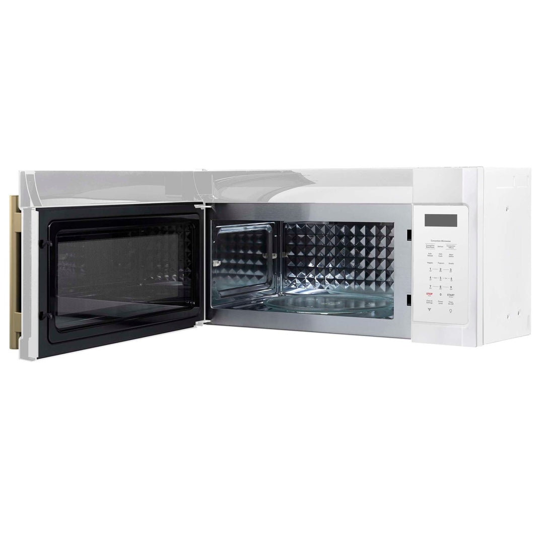 Forno Fornace 30-Inch Over the Range Convection Microwave, White – 1.5 cu.ft, 300 CFM Vent, Touch Control, LED Light