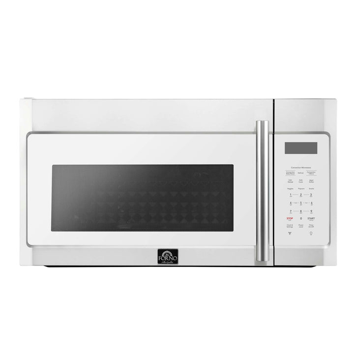 Forno Fornace 30-Inch Over the Range Convection Microwave, White – 1.5 cu.ft, 300 CFM Vent, Touch Control, LED Light