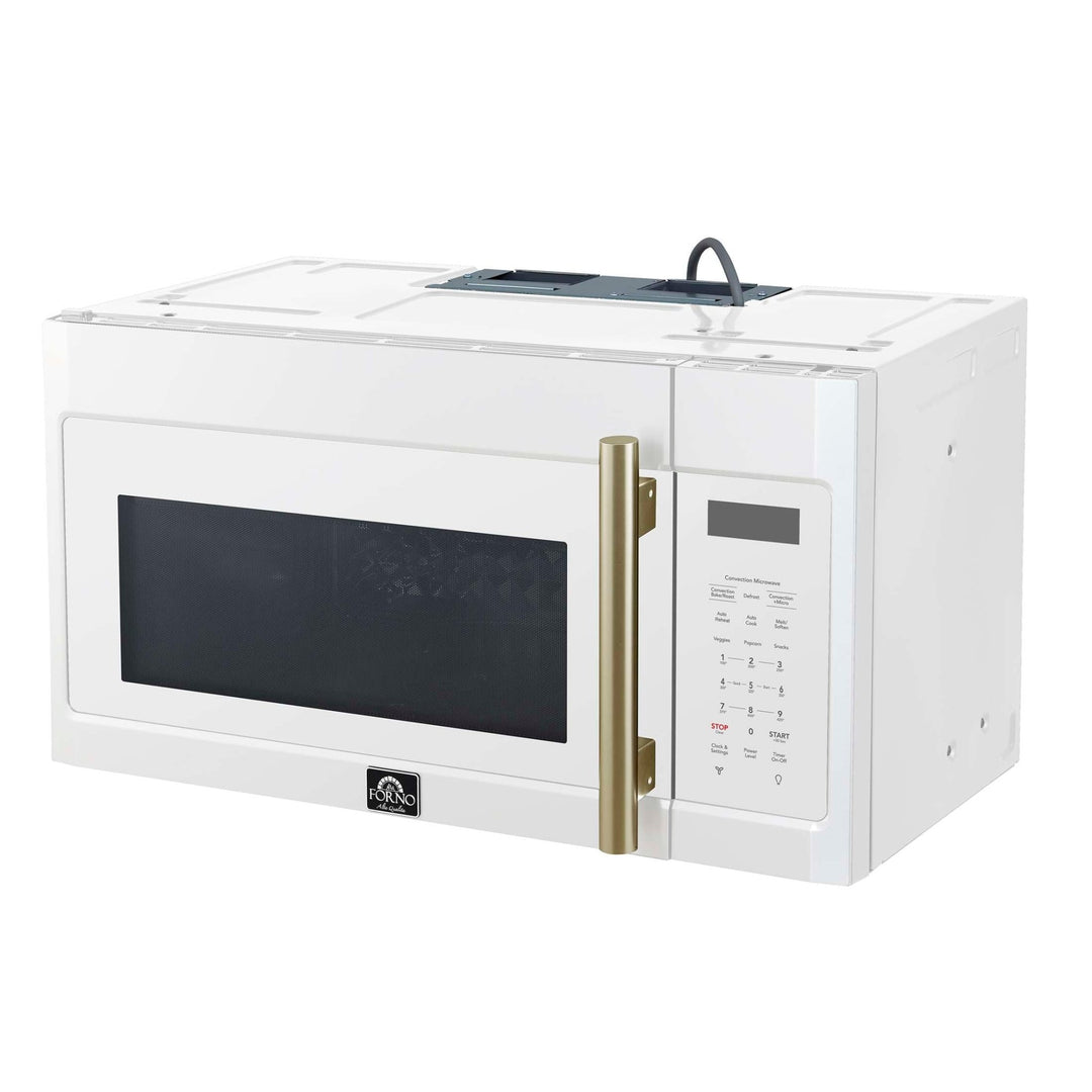 Forno Fornace 30-Inch Over the Range Convection Microwave, White – 1.5 cu.ft, 300 CFM Vent, Touch Control, LED Light