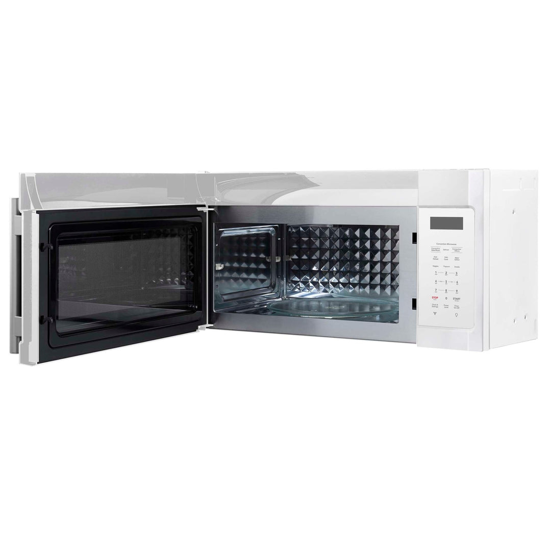 Forno Fornace 30-Inch Over the Range Convection Microwave, White – 1.5 cu.ft, 300 CFM Vent, Touch Control, LED Light