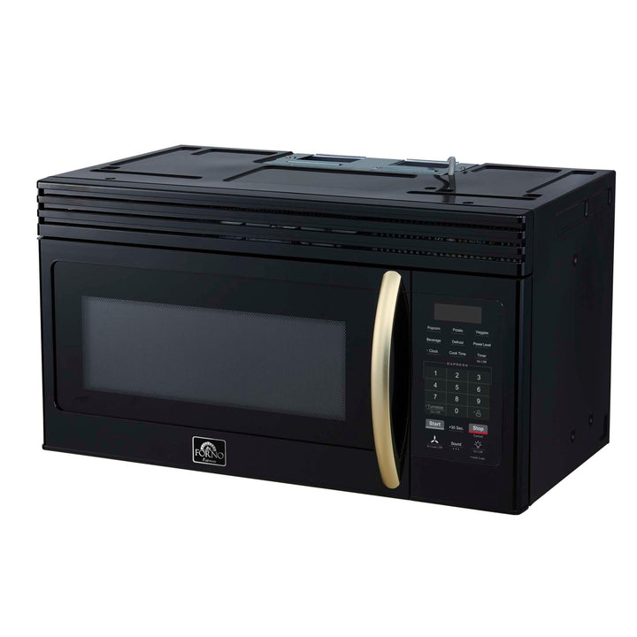 Forno Scalo 30-Inch Over the Range Microwave, Black – 1.6 cu.ft, 300 CFM Vent, Touch Control, LED Light
