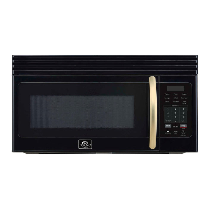 Forno Scalo 30-Inch Over the Range Microwave, Black – 1.6 cu.ft, 300 CFM Vent, Touch Control, LED Light