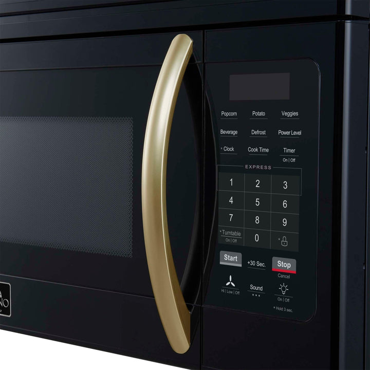 Forno Scalo 30-Inch Over the Range Microwave, Black – 1.6 cu.ft, 300 CFM Vent, Touch Control, LED Light