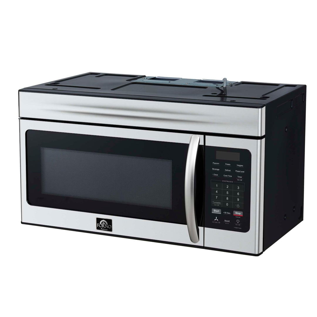 Forno Scalo 30-Inch Over the Range Microwave, Stainless Steel – 1.6 cu.ft, 300 CFM Vent, Touch Control, LED Light