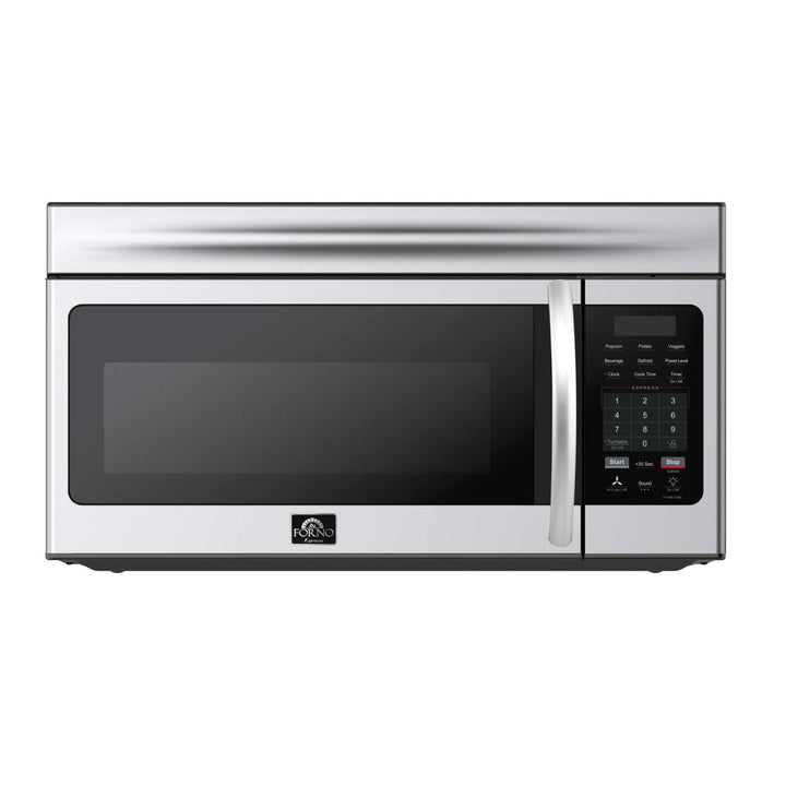 Forno Scalo 30-Inch Over the Range Microwave, Stainless Steel – 1.6 cu.ft, 300 CFM Vent, Touch Control, LED Light