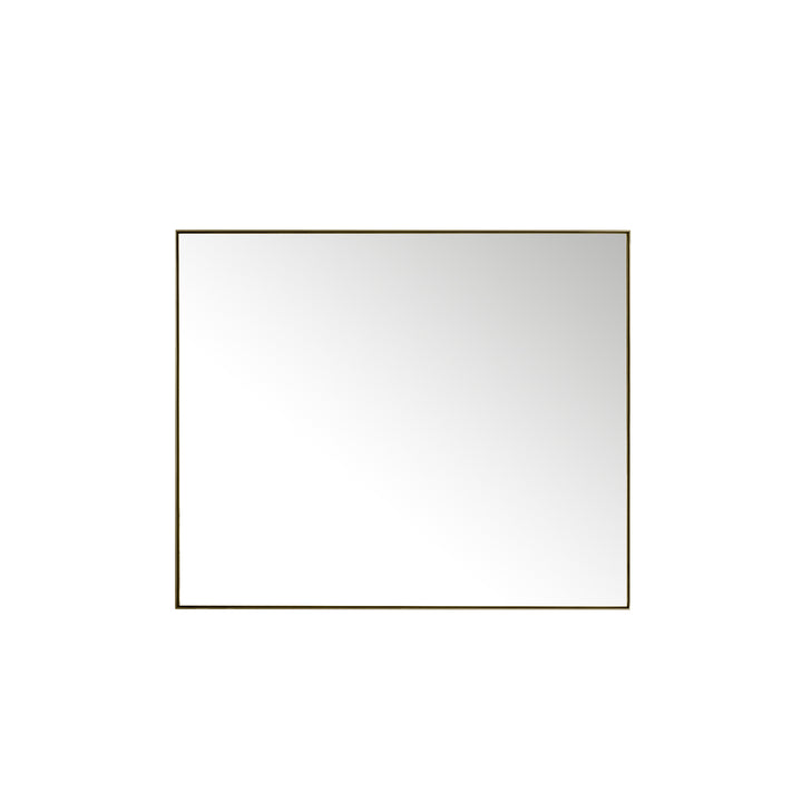 Rohe 48" Rectangular Mirror, Champagne Brass