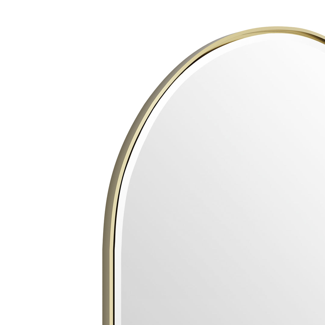 Rohe 24" Arched Mirror, Champagne Brass