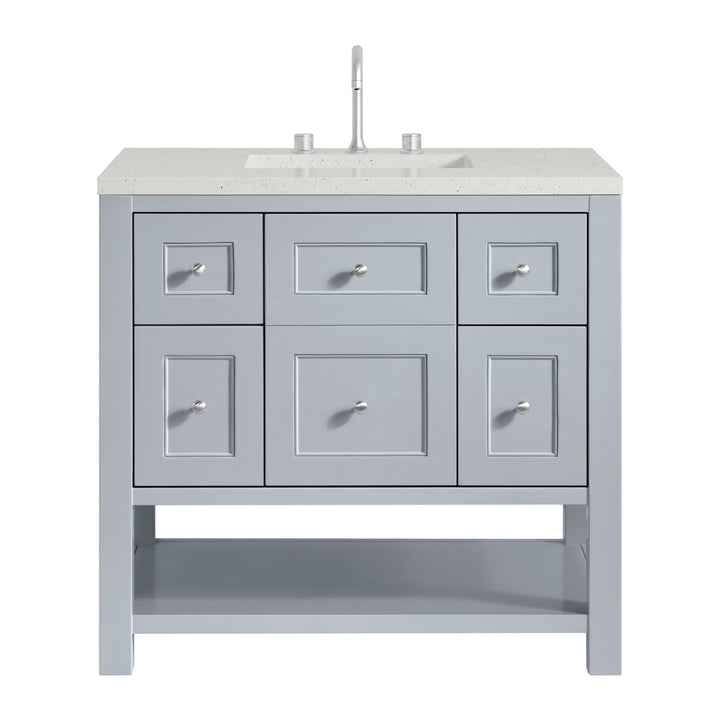 Breckenridge 36" Single Vanity, Serenity Blue, w/ 3 CM Lime Delight Quartz Top