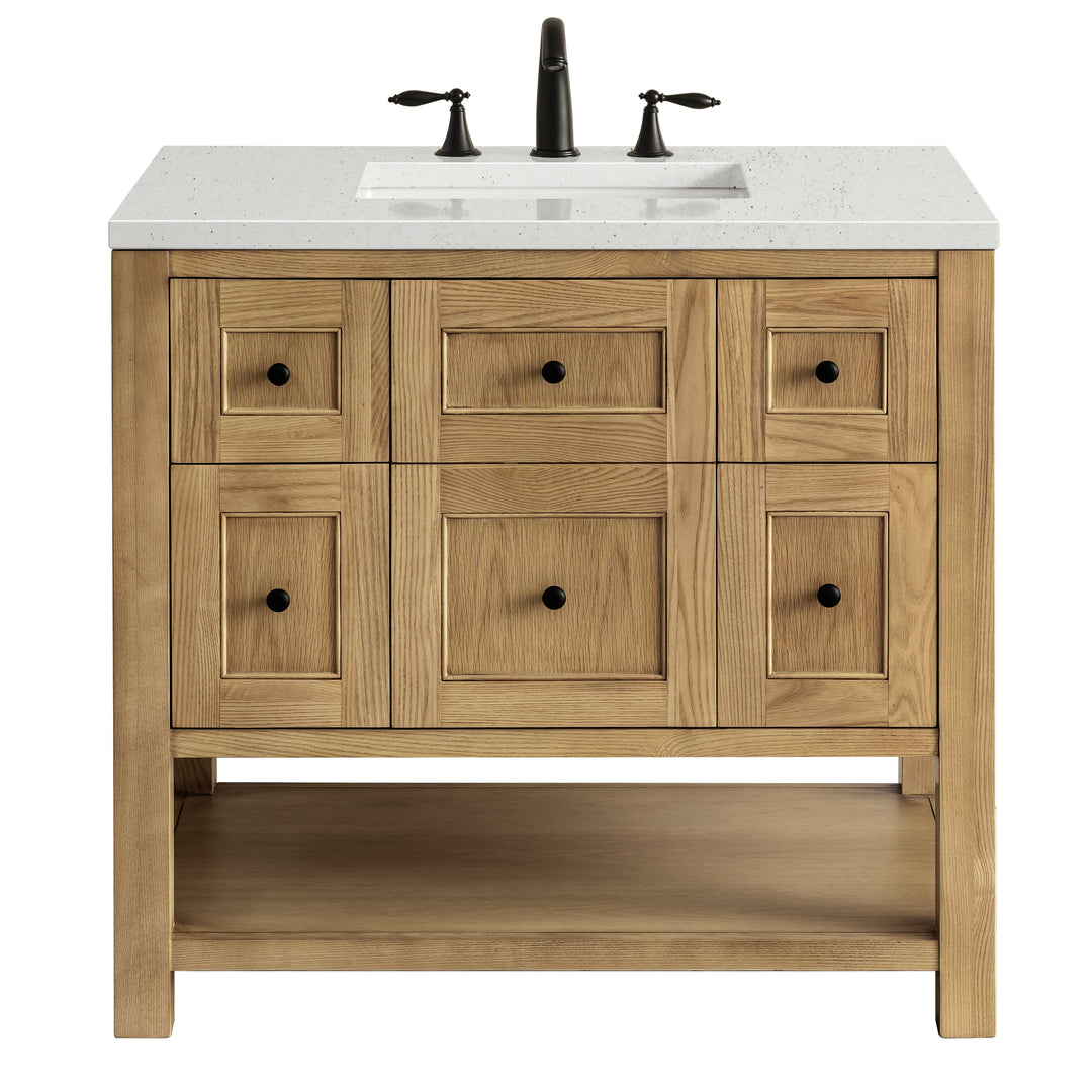 Breckenridge 36" Single Vanity, Light Natural Oak w/ 3 CM Lime Delight Top