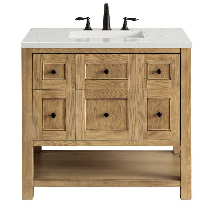 Breckenridge 36" Single Vanity, Light Natural Oak w/ 3 CM Lime Delight Top