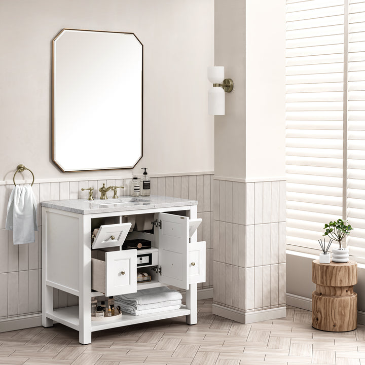 Breckenridge 36" Single Vanity Cabinet, Bright White