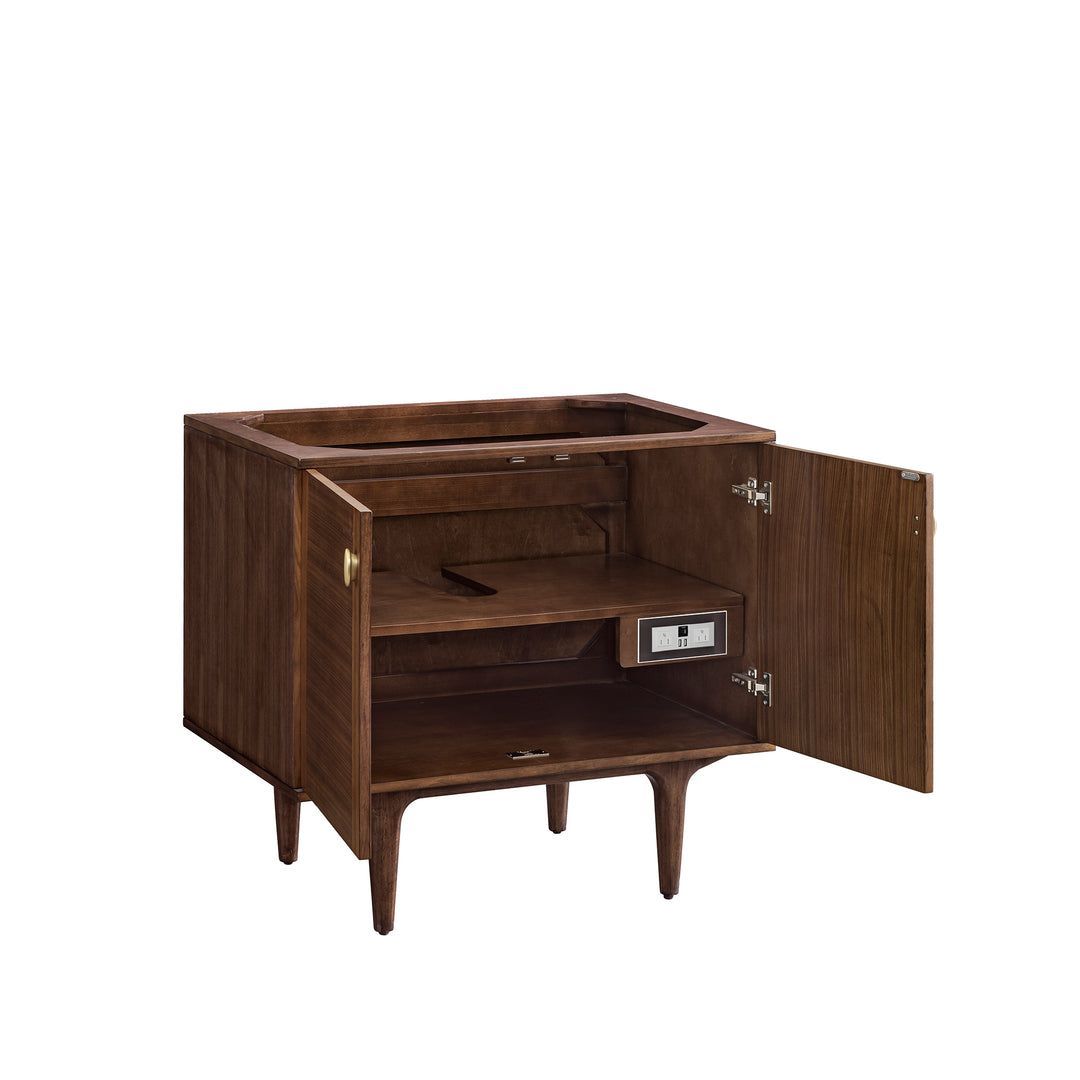 Amberly 36" Single Vanity Cabinet, Mid-Century Walnut