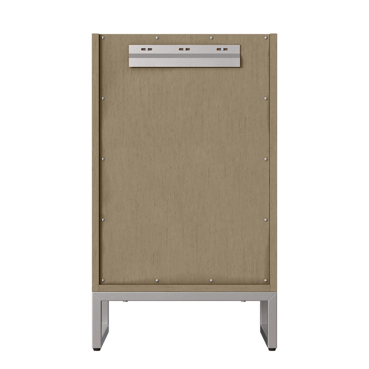 Chianti 20" Single Cabinet, Walnut Whisper, Brushed Nickel