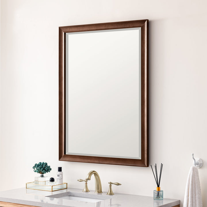 Glenbrooke 30" Mirror, Mid-Century Walnut