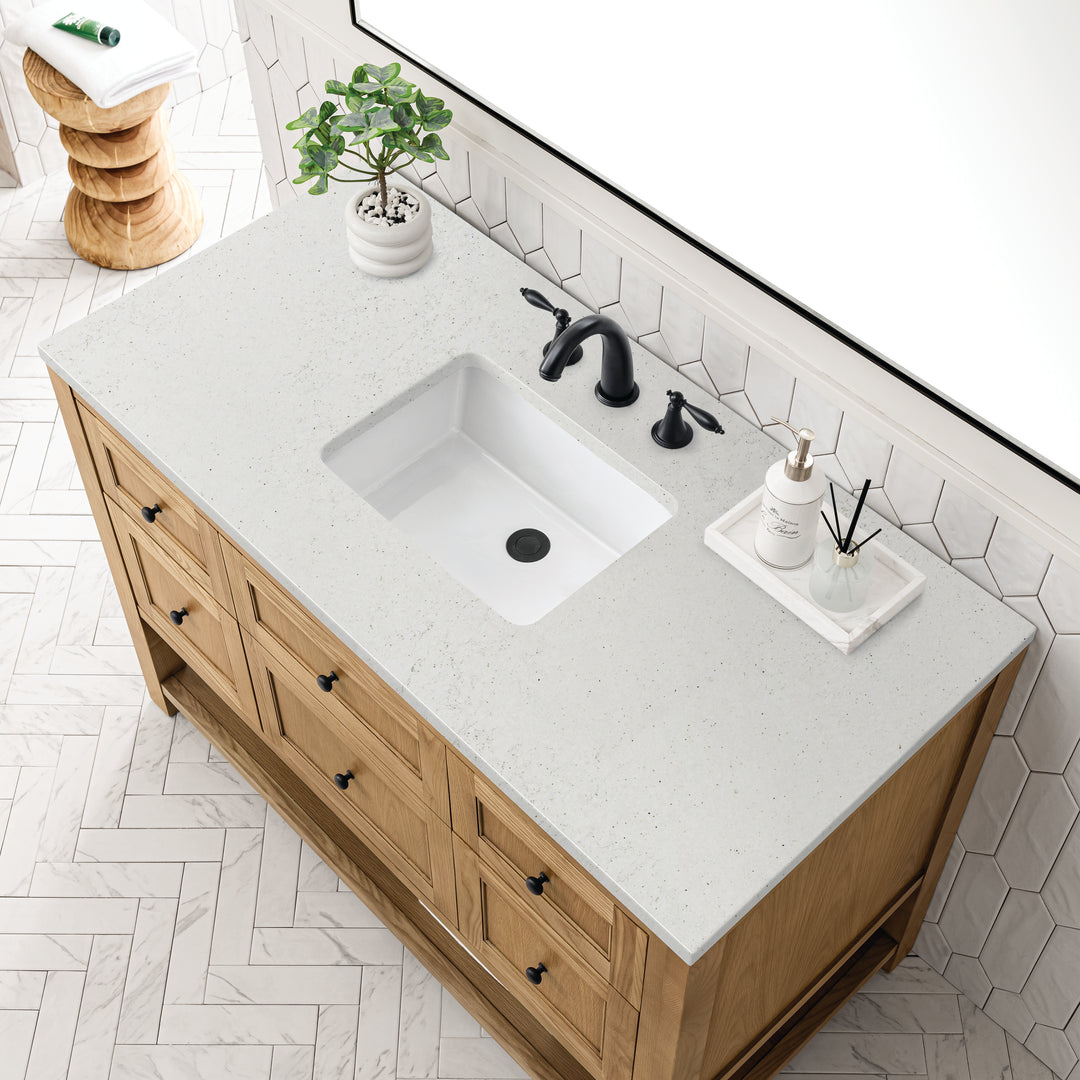 Breckenridge 48" Single Vanity, Light Natural Oak w/ 3 CM Lime Delight Top