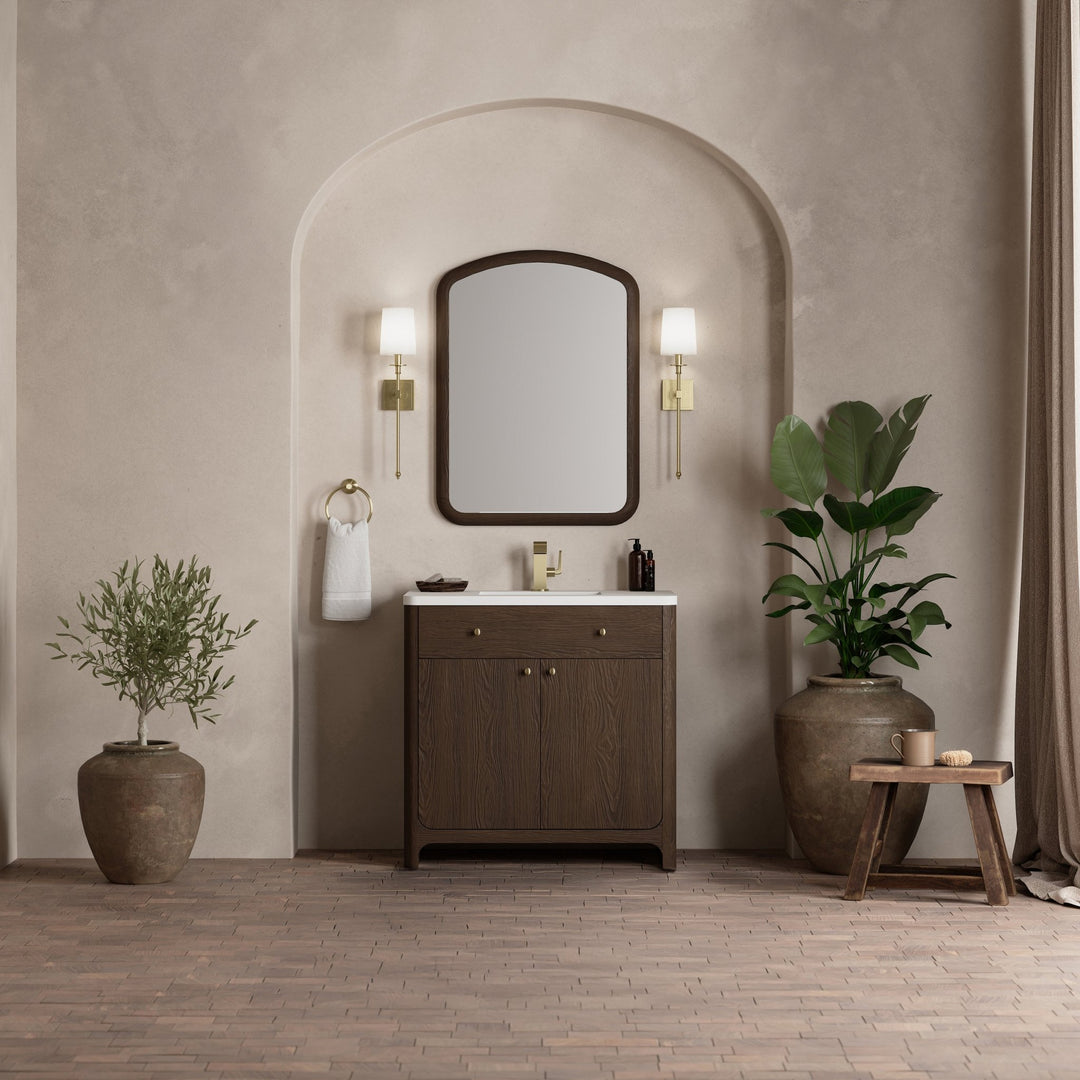 Gracyn 36" Single Vanity, Sable, w/ 3 CM White Zeus Quartz Top