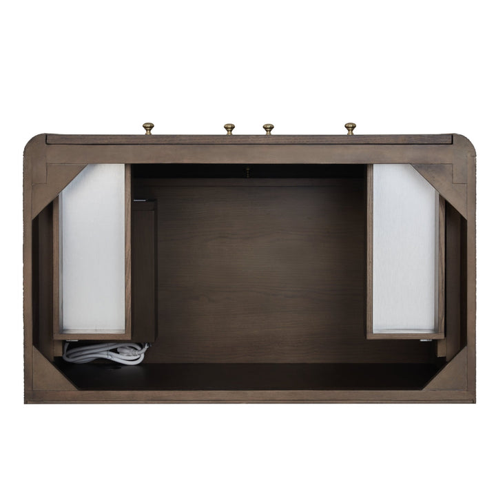 Gracyn 36" Single Vanity, Sable, w/ 3 CM White Zeus Quartz Widespread Top